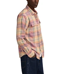 Lucky Brand Men's Big Slub Plaid Shirt