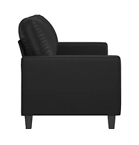 vidaXL 2-Seater Sofa Black 47.2" Faux Leather