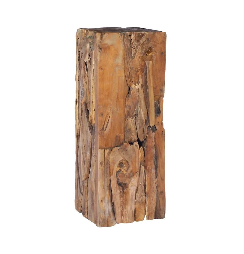 Side Table 11.8"x11.8"x31.5" Solid Teak Wood