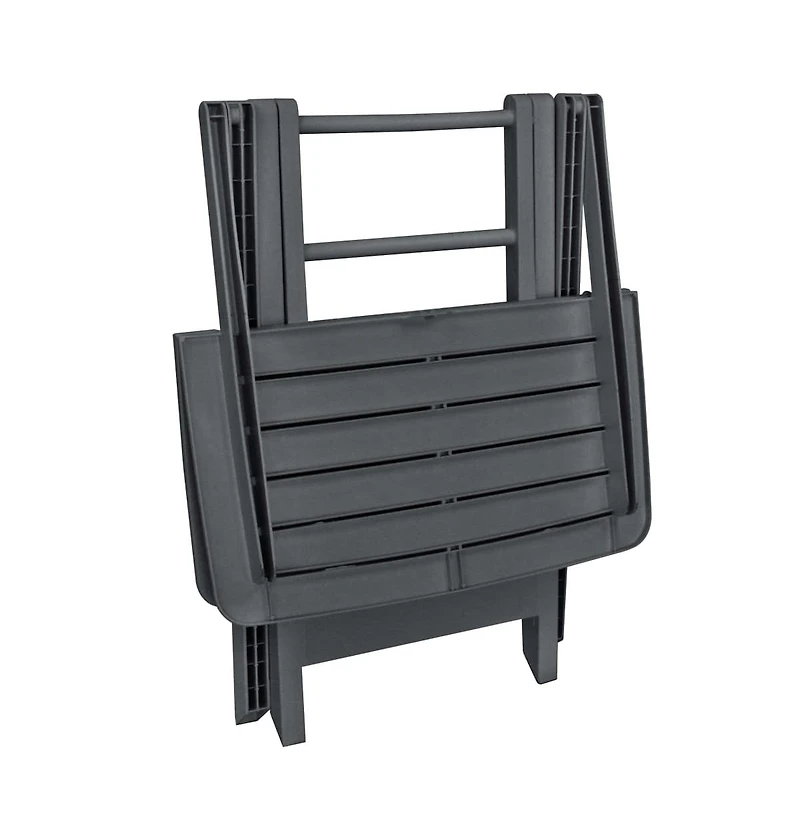 vidaXL 3 Piece Folding Bistro Set Plastic Anthracite