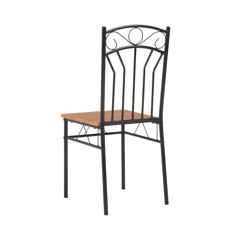 vidaXL Dining Chairs 4 pcs Brown Mdf