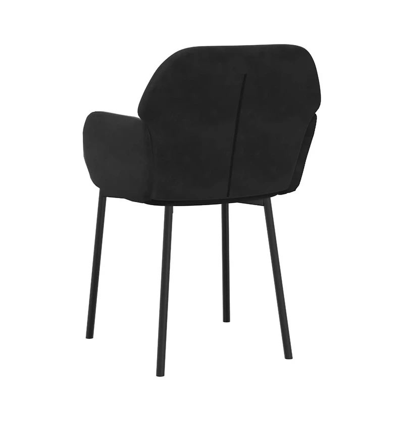 vidaXL Dining Chairs 2 pcs Black Velvet