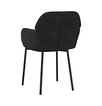 vidaXL Dining Chairs 2 pcs Black Velvet