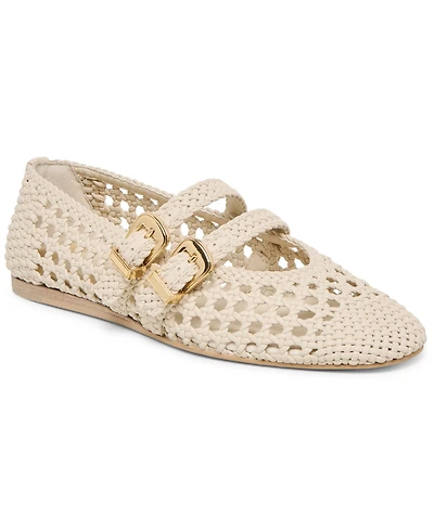 Dolce Vita Women's Baylee Woven Double Strap Mary Jane Flats
