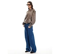 Lioness Women's Kenny Oxford Collared Bomber Jacket