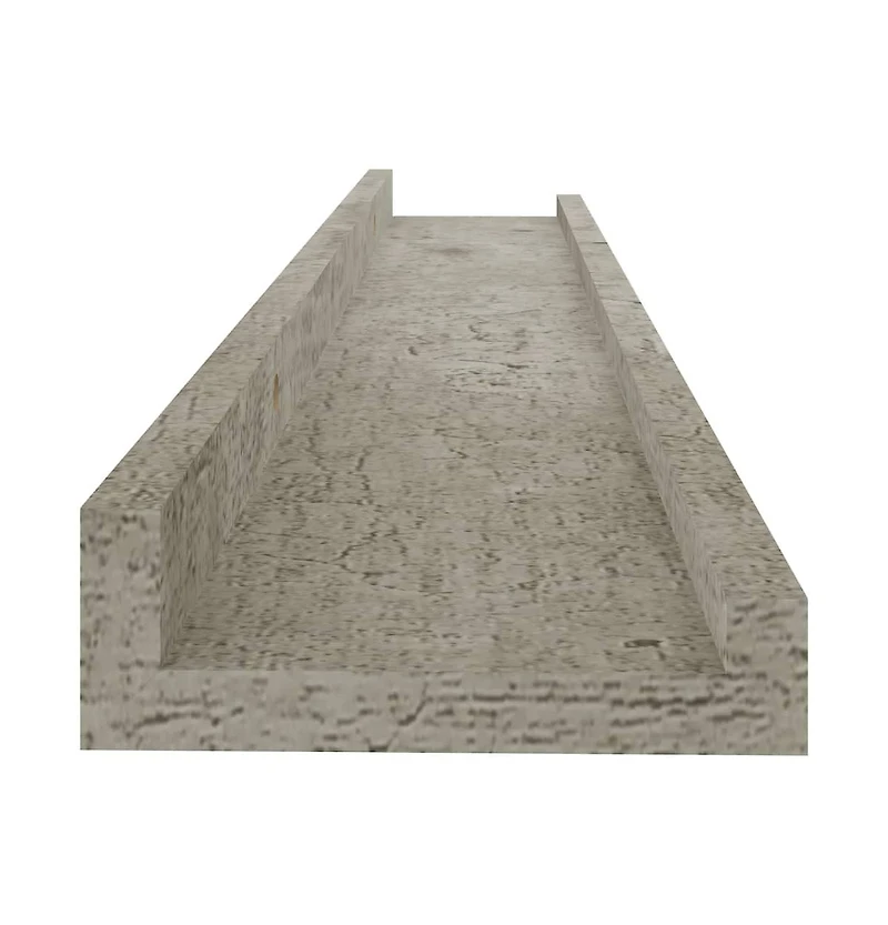 vidaXL Wall Shelves 2 pcs Concrete Gray 23.6"x3.5"x1.2"
