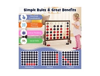 Giant 4-in-a-row Game Set Wooden Jumbo 4-to-Score with Carrying Bag