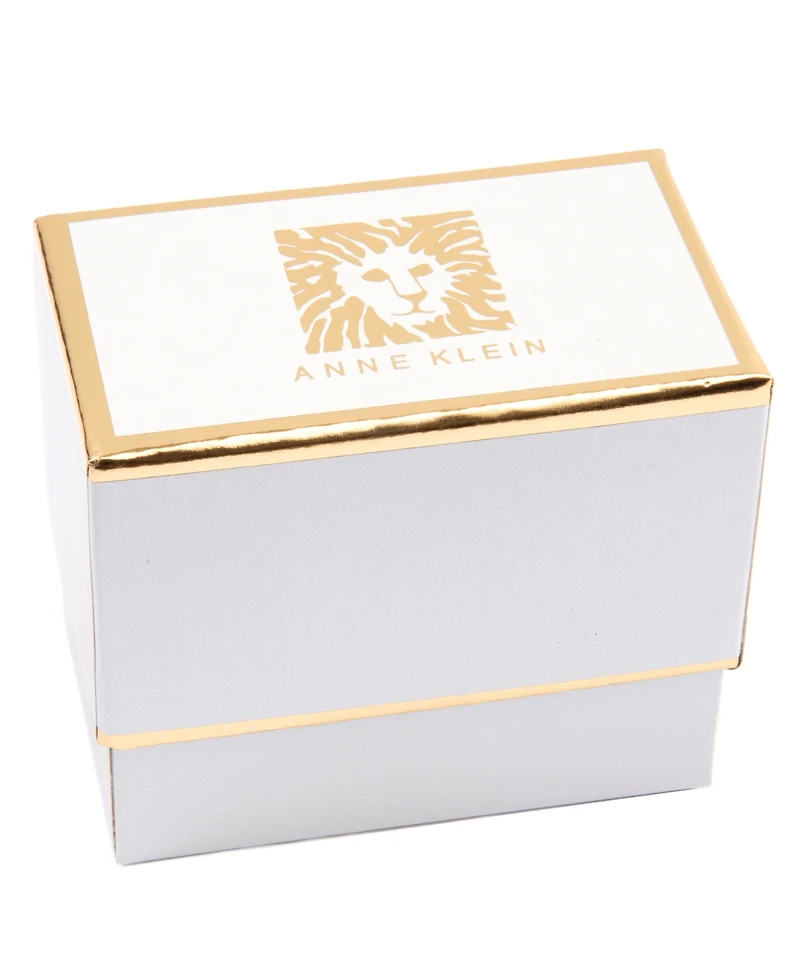 Anne Klein Glass and Plastic Stone Fluted Hinge Bracelet