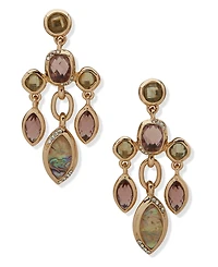 Anne Klein Multi-Stone Crystal Stone Chandelier Earrings