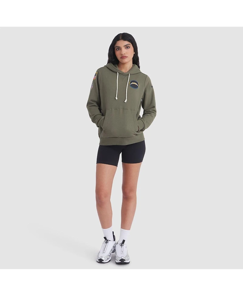Nike Women's Olive Los Angeles Chargers 2025 Salute to Service Sideline Standard Issue Dri-fit Hoodie