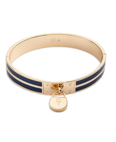 Lauren Ralph Lauren Gold-Tone Padlock Bangle Bracelet