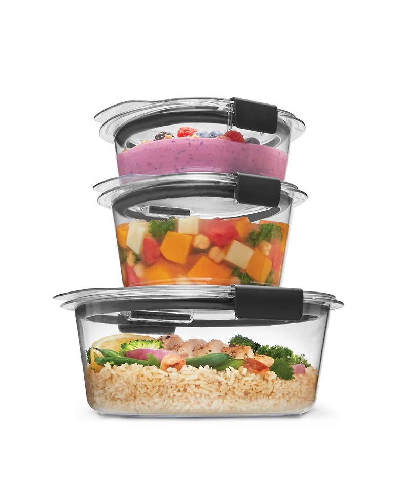 Rubbermaid Brilliance 6-Pc. Round Leak Proof Food Storage Containers