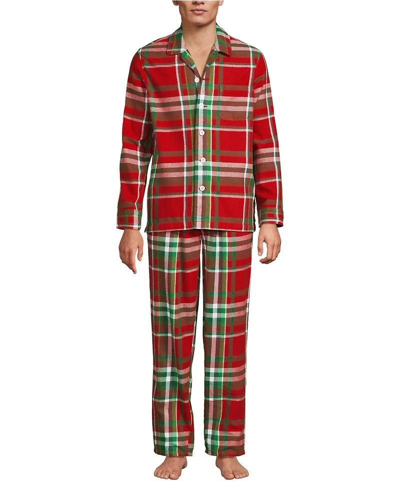 Lands' End Men's Flannel Pajama Set