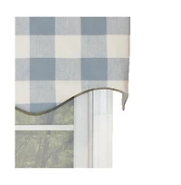 Rlf Home Grande Check Regal Style 3" Rod Pocket Valance Curtains