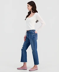 Celebrity Pink Juniors' Mid-Rise Cropped Kick-Flare Jeans