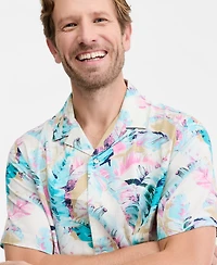 Club Room Men's Paint Palm Short-Sleeve Shirt, Macy's Exclusive