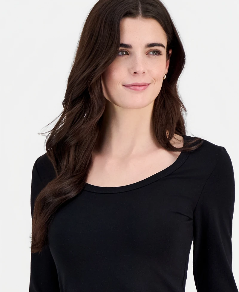 Hippie Rose Juniors' Jersey Knit Long-Sleeve Top