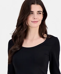 Hippie Rose Juniors' Jersey Knit Long-Sleeve Top