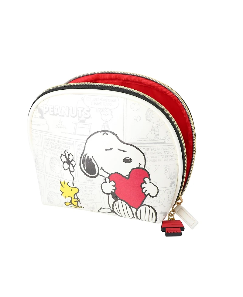 Peanuts Snoopy Cosmetic Bag Set, Zip Pouch, Comic Print