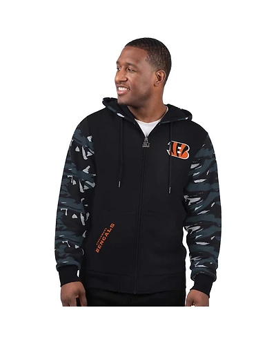 Starter Men's Black Cincinnati Bengals Thursday Night Gridiron Full-Zip Hoodie
