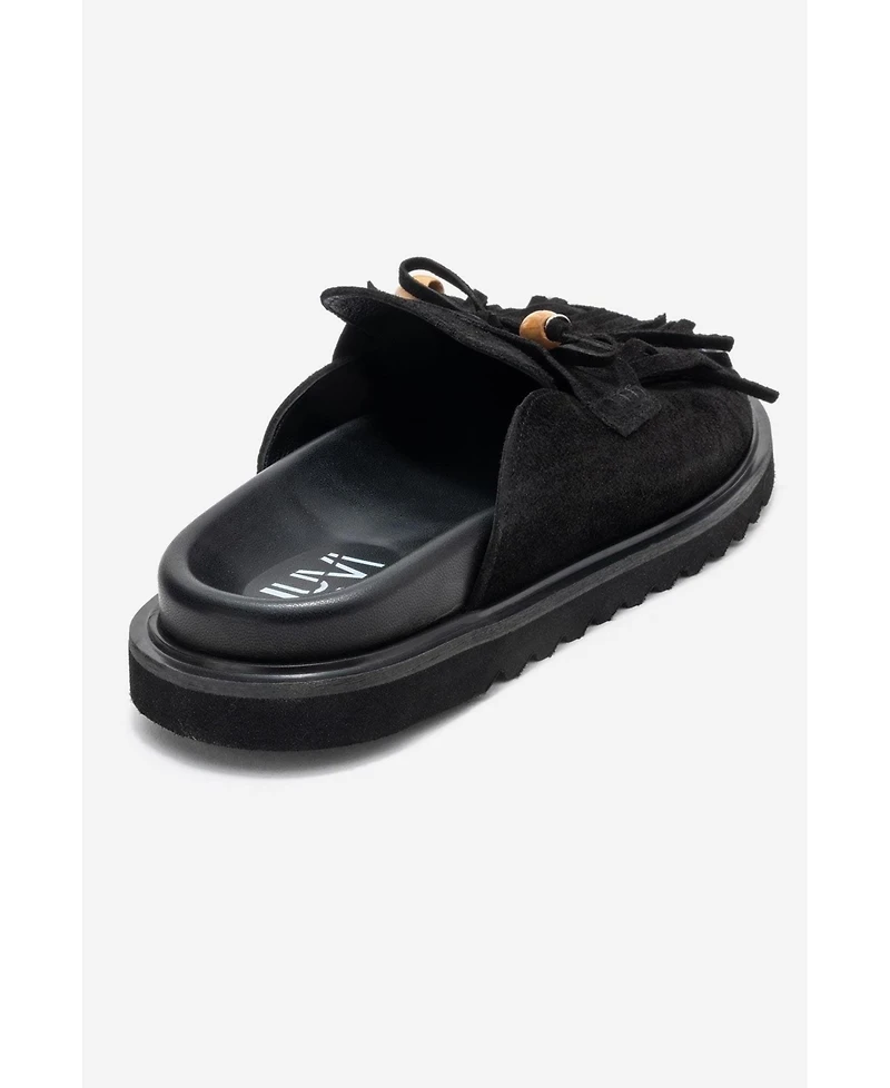 Forever & Always Shoes Women's Carol Tassel Leather Mule