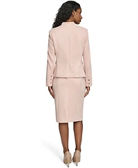 Tommy Hilfiger Women's Scuba Suede Riding Band Collar Jacket