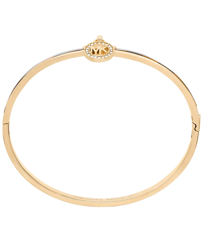 Michael Kors Tortoise Inlay Logo Bangle Bracelet