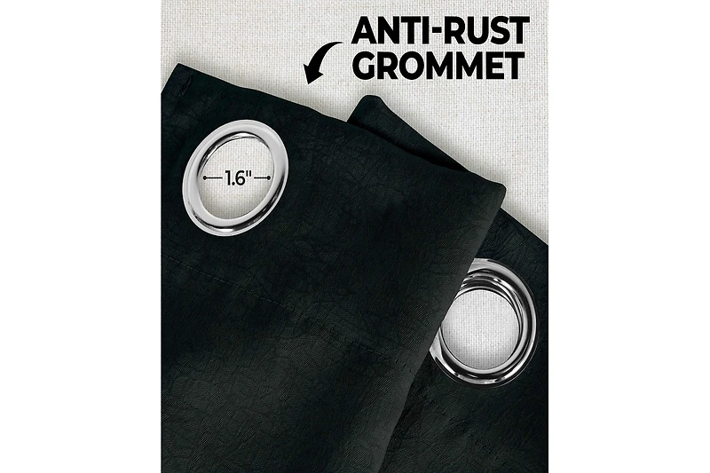 Superior Senna Textured Curtain Set of Panels with Grommet Header