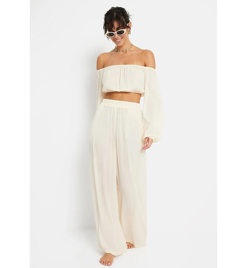 Lscn by Lascana Women's Cropped Off The Shoulder Top