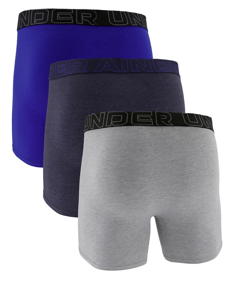 Under Armour Men's 3-Pack Performance Solid 6" Boxer Briefs