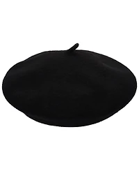 Lauren Ralph Women's Classic Wool Beret Hat with Script Logo