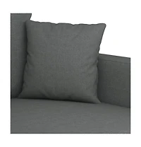 vidaXL 2-Seater Sofa Dark Gray 55.1" Fabric