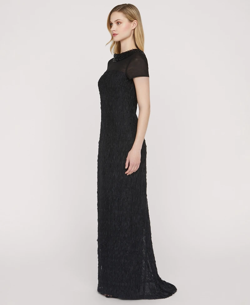 Js Collections Women's Inaya Column Collared Gown