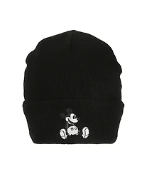 Disney Men's Mickey Mouse Embroidery Acrylic Knit Standard Cuff Beanie