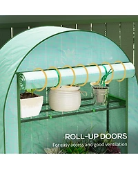 Outsunny Mini house with Roll-Up Door, Portable house