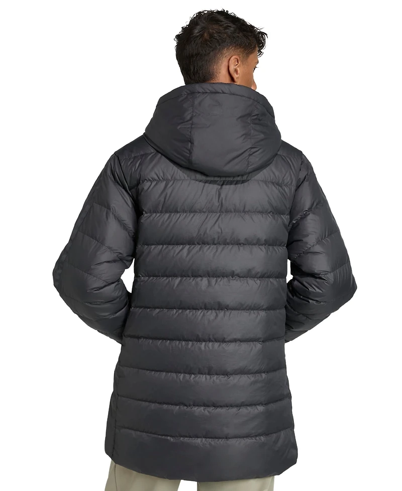 adidas Men's Essentials 3-Stripes Light Down Sportswear Hooded Parka