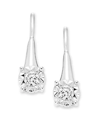 Macy's Diamond Lever Back Earrings (1/8 ct. t.w.) in Sterling Silver