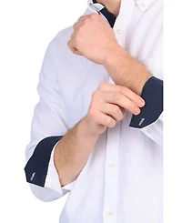 Tailorbyrd Big & Tall Solid Linen Blend Long Sleeve Shirt