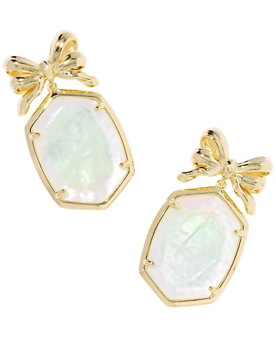 Kendra Scott Crystal & Imitation Pearl Daphne Bow Drop Earrings