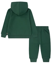 Levi's Boys Toddler 2T-4T Bear Applique Hoodie and Jogger, 2-Piece Set