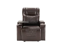 sumyeg 360°Swivel Power Motion Recliner with Usb Charging Port Hidden Arm Storage and 2 Cup Holders