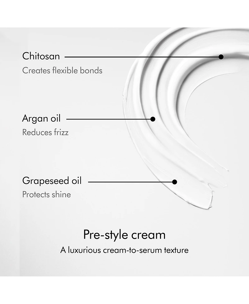 Dyson Chitosan Pre-style cream travel mini, Straight to wavy, Rich conditioning, 30mL
