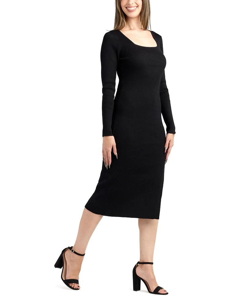 Bcx Junior's Square Neck Sweater Dress