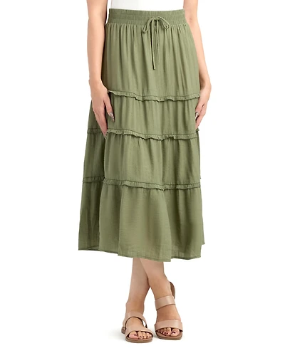 Bcx Junior's Resort Crinkle Midi Skirt