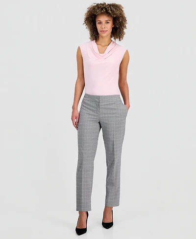 Kasper Women's Plaid Straight Pants