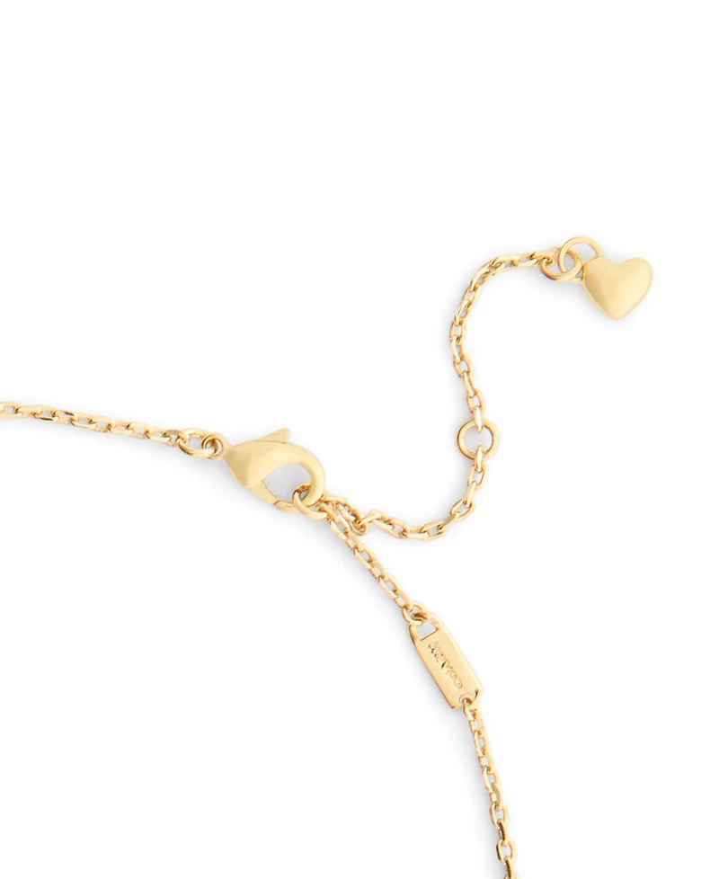 Coach Faux Stone Signature Name Plate Pendant Necklace