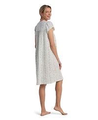 Miss Elaine Women's Floral Short-Sleeve Gown