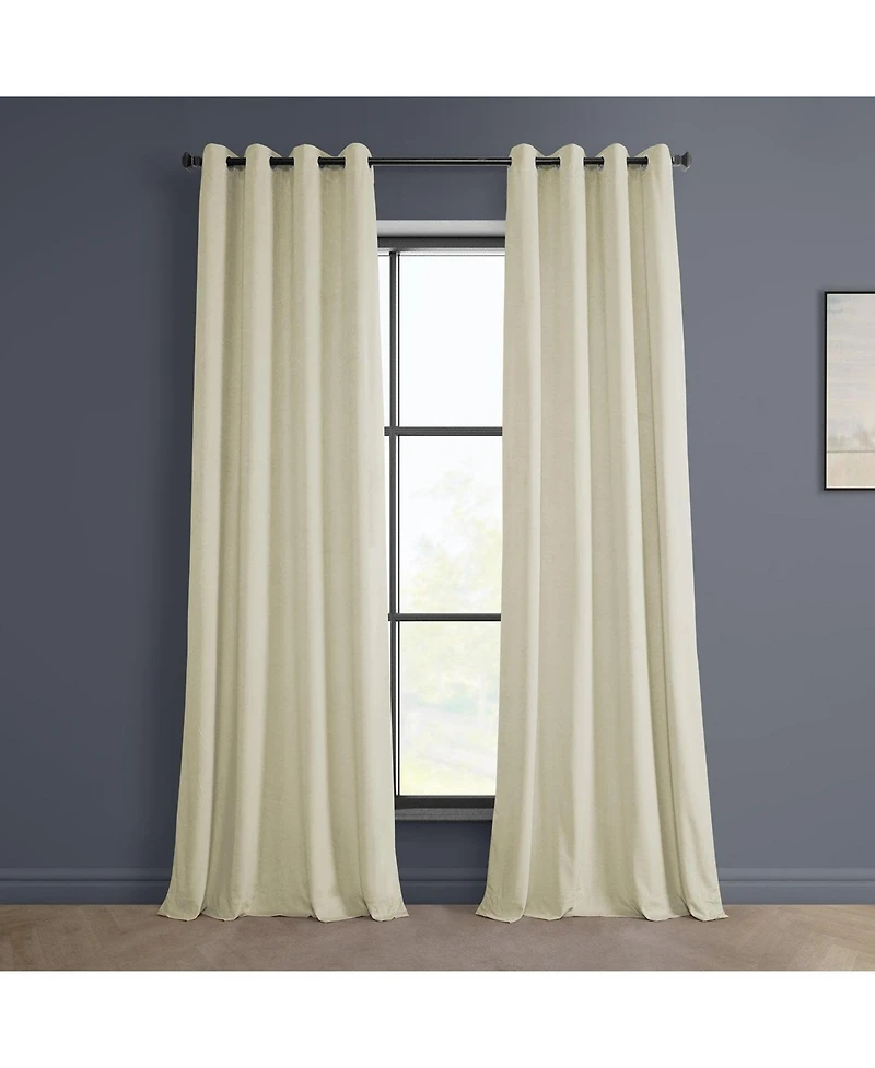Half Price Drapes Grommet Heritage Plush Velvet Room Darkening Curtain