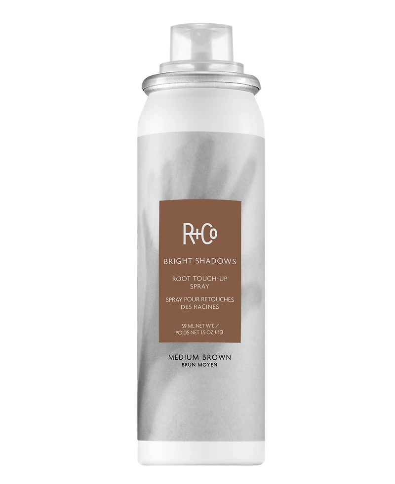 R+Co Bright Shadows Root Medium Brown Touch Up Spray, 1.5 oz.