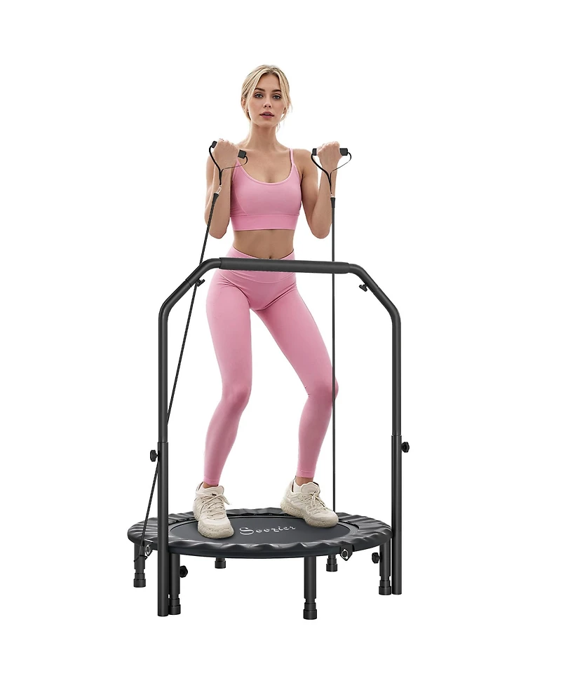 Soozier 40" Foldable Mini Trampoline, Rebounder Trampoline,